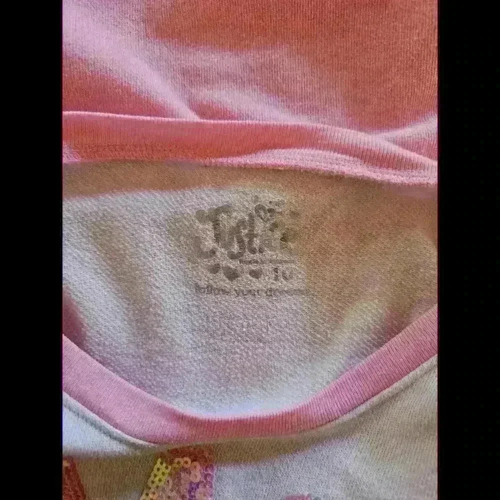 Justice Girls' Chase Your Dream Long Sleeve Shirt - Pink/White - Picture 3 of 3